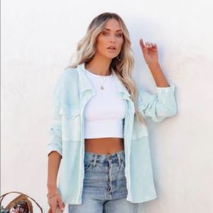 Cotton thermal shacket